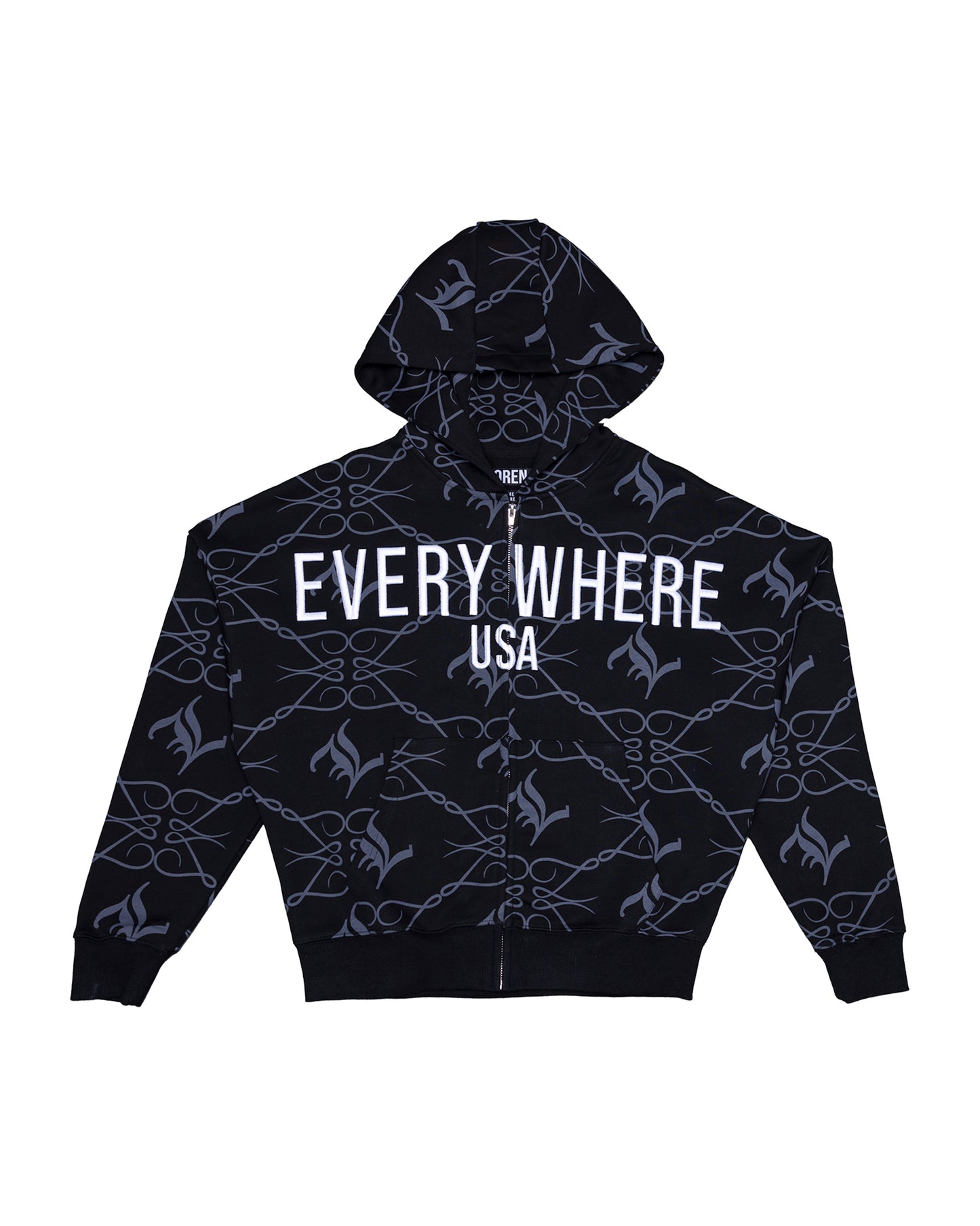 Everywhere USA Monogram Zip-Down
